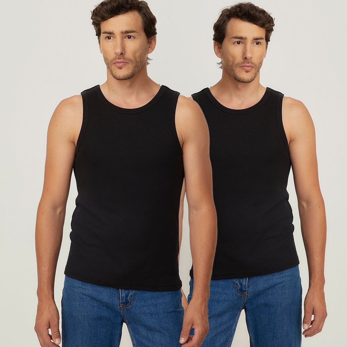 NEWPORT - Pack De 2 Camisetas Sin Mangas Algodón Hombre Newport