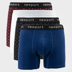 NEWPORT - Pack De 4 Bóxer Hombre