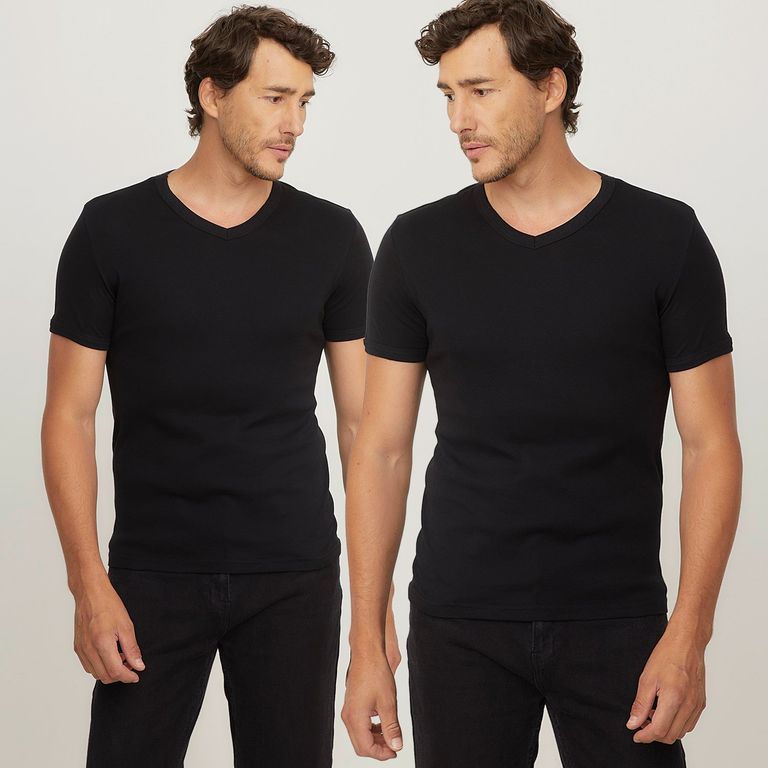 Pack De 2 Camisetas Manga Corta Algodón Hombre