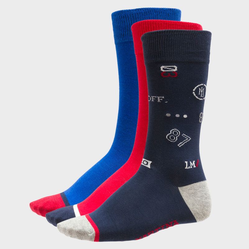 LA MARTINA - Pack 3 Calcetines De Vestir Algodón Premium Hombre La Martina