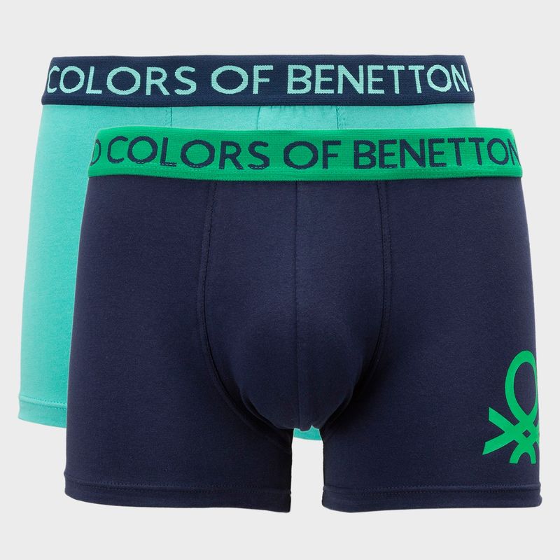 BENETTON - Benetton Pack de 2 Bóxer Algodón Hombre