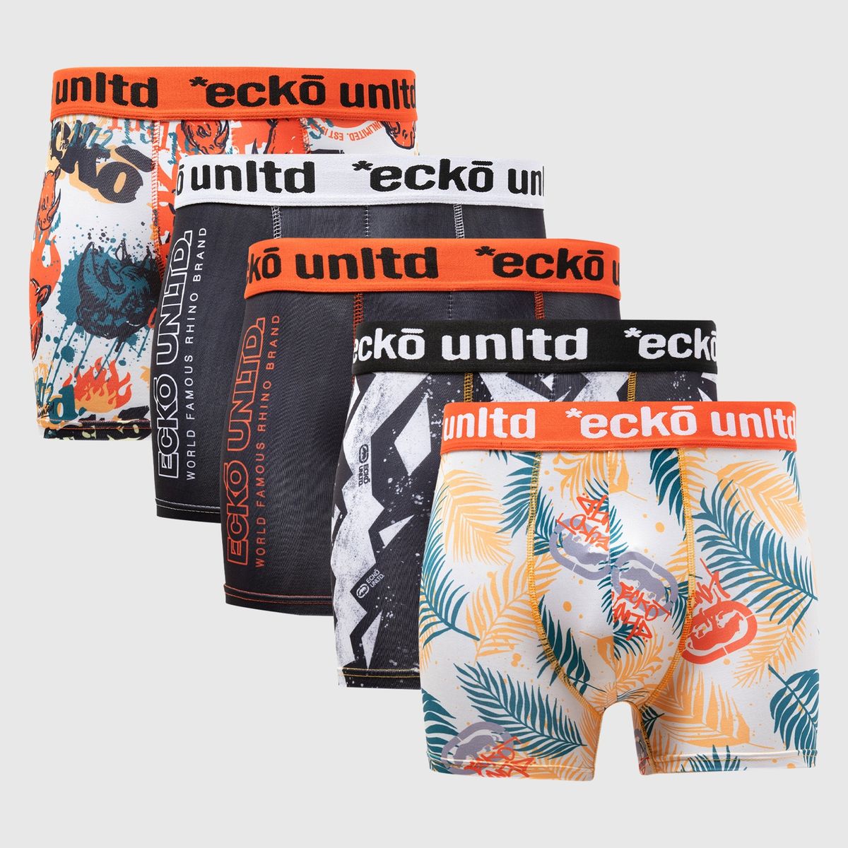 ECKO - Pack de 5 Bóxer Hombre Ecko