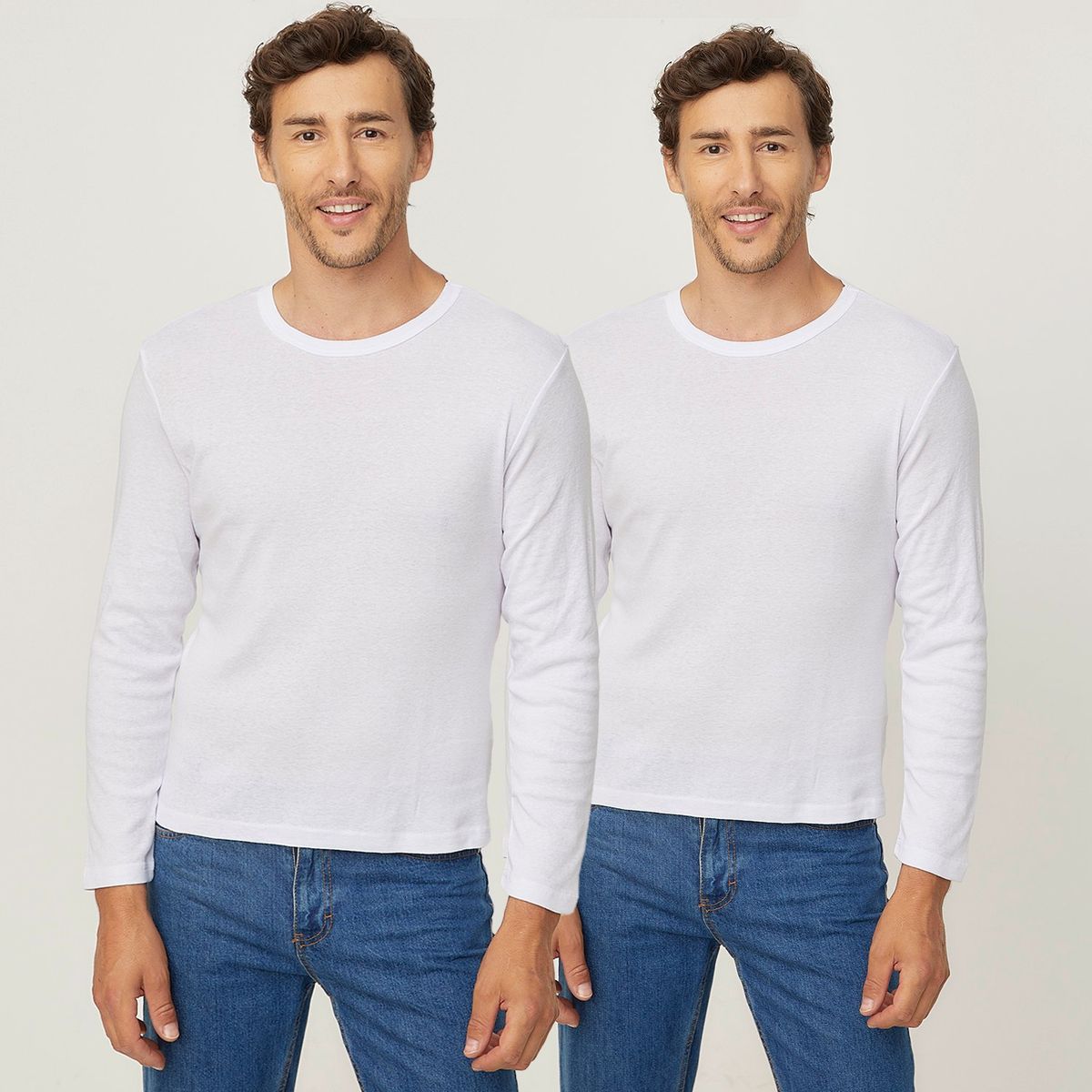 NEWPORT - Pack 2 Camisetas Interiores Newport Algodón Manga Larga Hombre