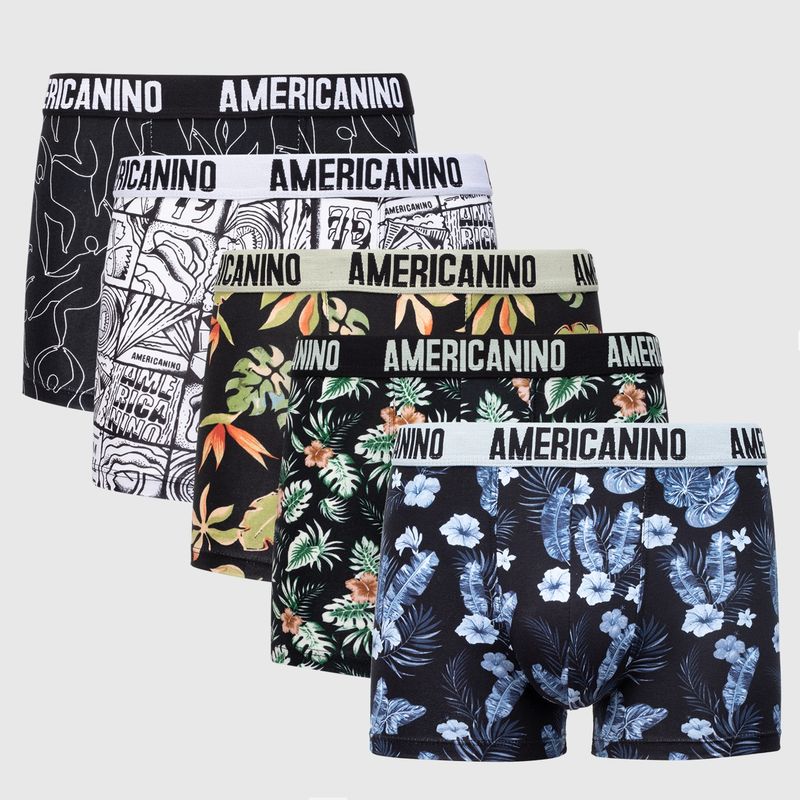 AMERICANINO - Pack De 5 Boxer Algodón Hombre Americanino