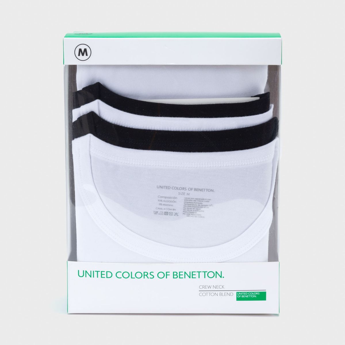 BENETTON - Benetton Pack de 4 Camisetas Hombre