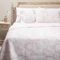 ROBERTA ALLEN - Quilt Mercedes 1.5 Plazas Rosa