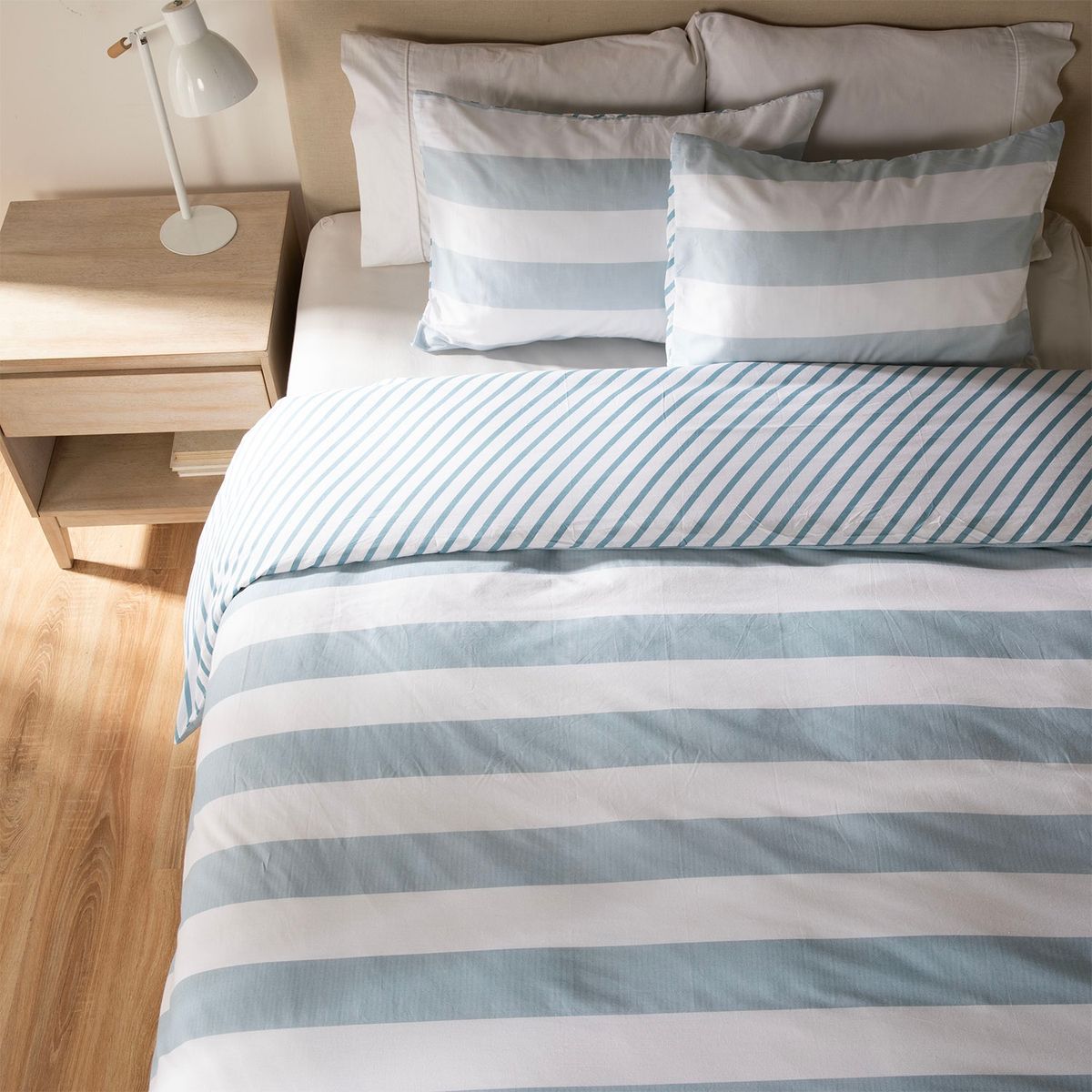 MICA - Funda de Plumón Mica Rómulo Azul Algodón 180 Hilos