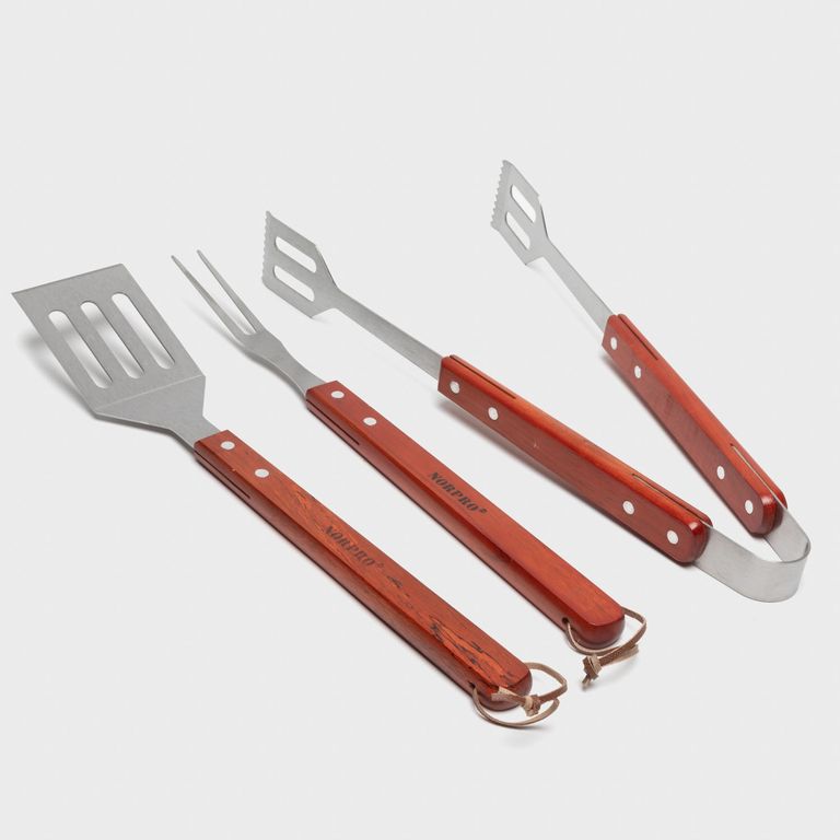 NORPRO Set Espatula Pinzas Y Trinchante Para Bbq