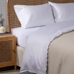 ROBERTA ALLEN - Juego de Sábanas Amelie 300 Hilos Bordado