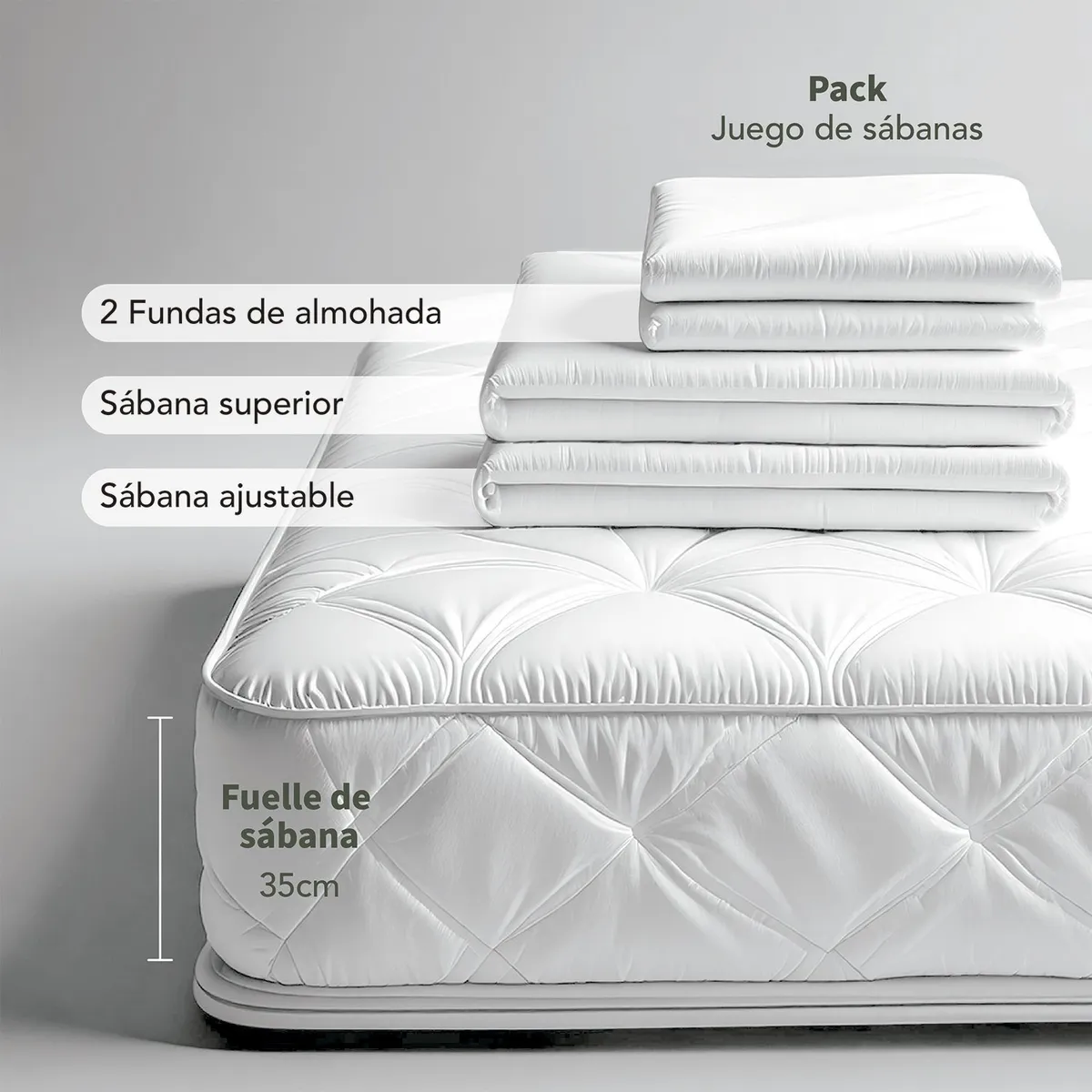 ROBERTA ALLEN - Juego De Sábana Bordada Cadeneta Beige 100% Saten 300 Hilos Roberta Allen