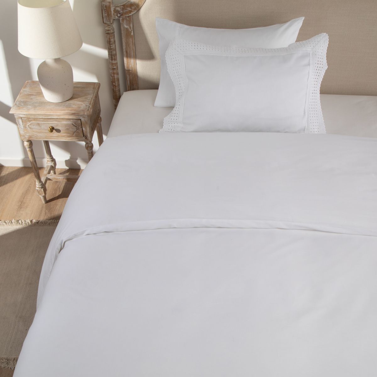 ROBERTA ALLEN - Funda De Plumón Blanca Bordada 100% Algodón Roberta Allen