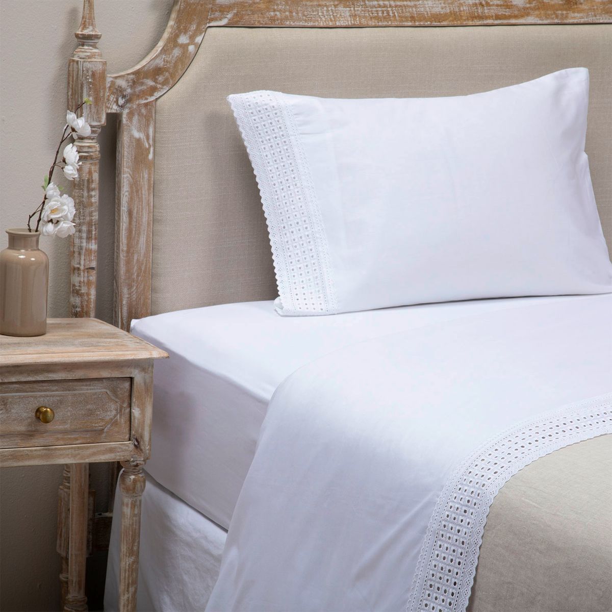 ROBERTA ALLEN - Sábana Bordada 200 Hilos Nana 100% Algodón Roberta Allen