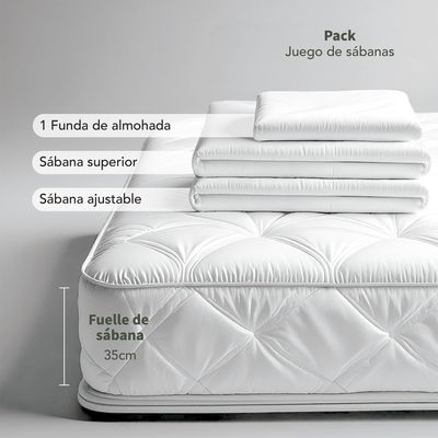 Imagen 2 del producto Juego De Sábanas Algodón 300 Hilos Bordado