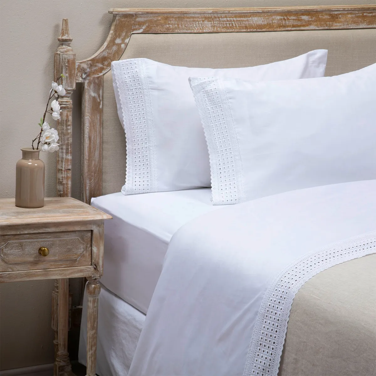 ROBERTA ALLEN - Juego De Sábanas Algodón 300 Hilos Bordado Roberta Allen