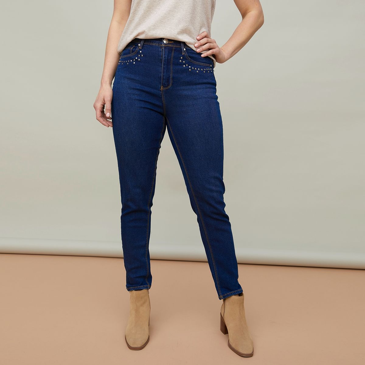 NEWPORT - Jeans Skinny Tiro Alto Mujer Newport