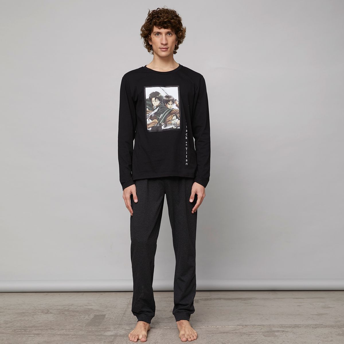 MARVEL - Marvel Pijama Manga larga Algodón Attack On Titan Hombre