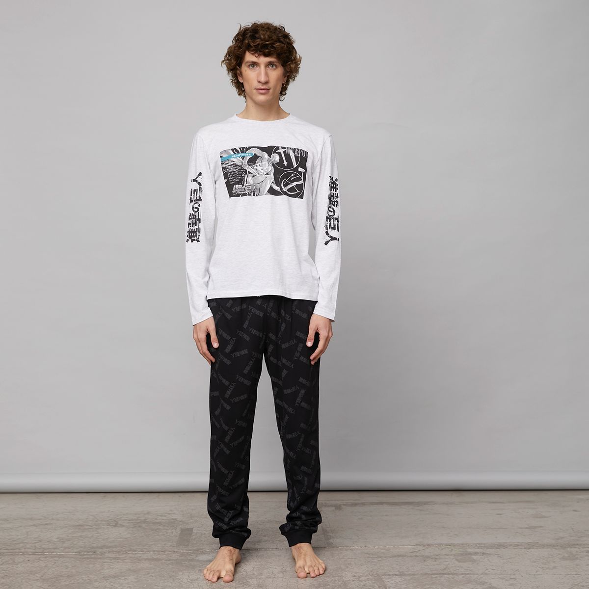 MARVEL - Marvel Pijama Manga larga Algodón Attack On Titan Hombre