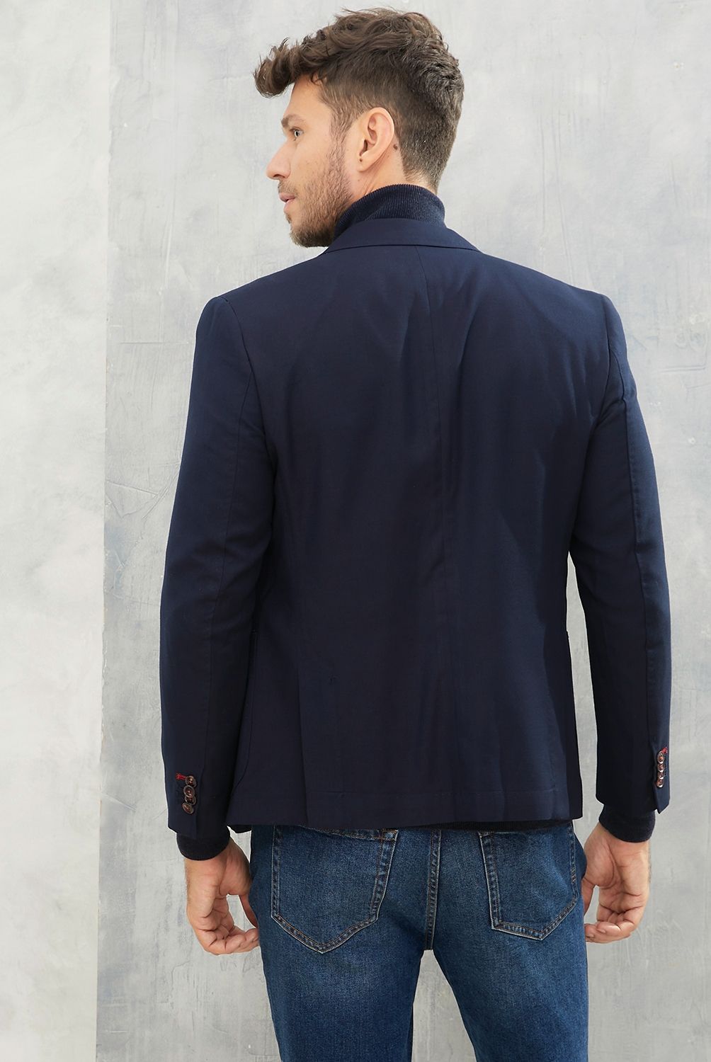 WOLF&HANK - Blazer De Vestir Formal Slim Fit Lana Hombre Wolf&Hank