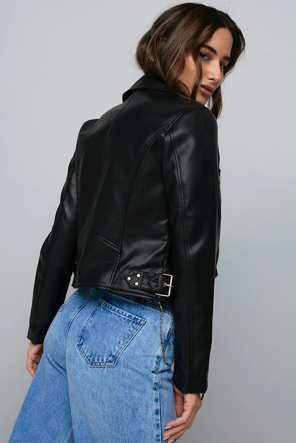 MOSSIMO - Mossimo Chaqueta Cuero Mujer