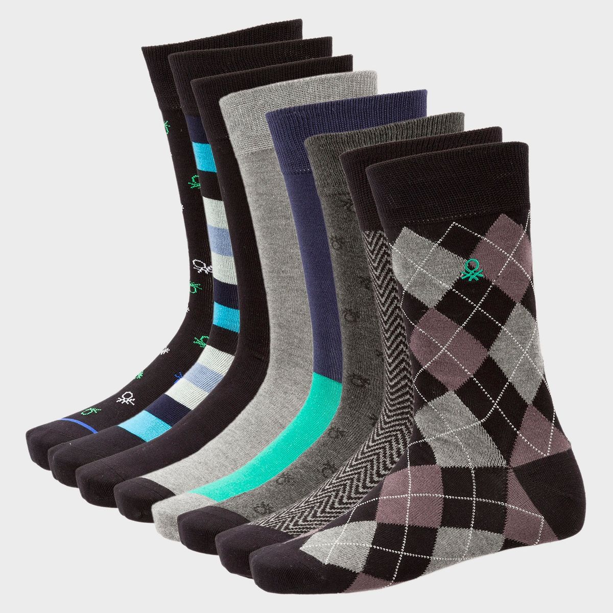 BENETTON - Pack De 8 Calcetines Casuales Hombre Benetton