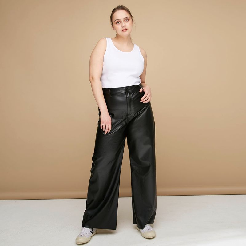 BASEMENT - Basement Jeans Wide Leg Tiro Alto Mujer