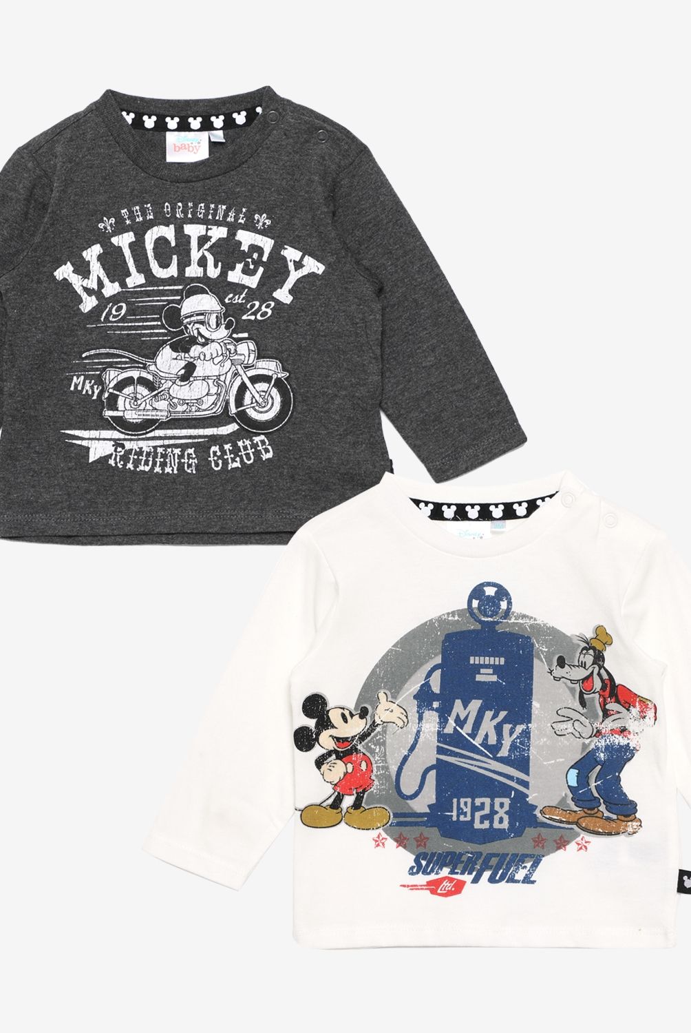STD CHARACTERS - Polera Pack de 2 unidades Mickey Algodón orgánico Bebé niño