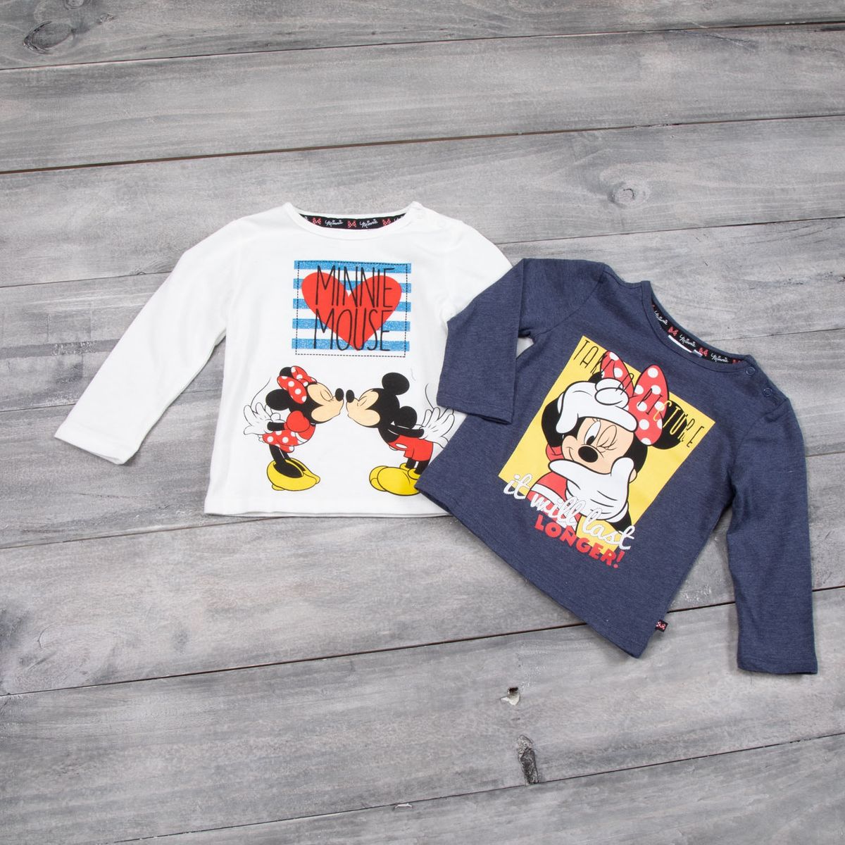 MINNIE - Polera Pack de 2 unidades Minnie Algodón orgánico Bebé niña