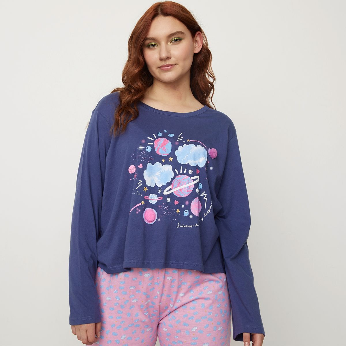 SYBILLA - Polera Pijama Mujer Sybilla