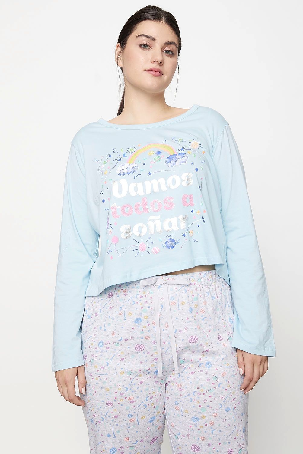 SYBILLA - Polera Pijama Mujer Sybilla