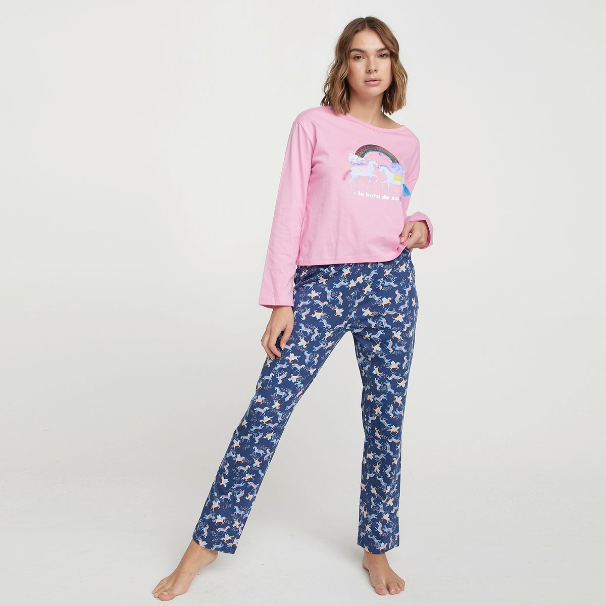 SYBILLA - Polera Pijama Mujer Sybilla