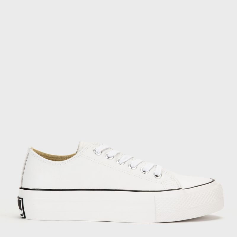 AMERICANINO - Bacona Zapatilla Urbana Mujer Cuero Blanco Americanino