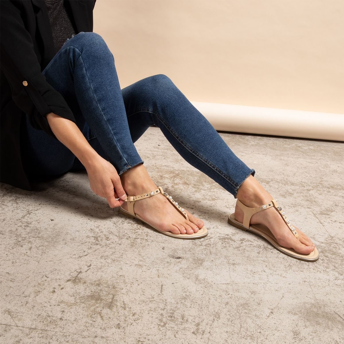 MOSSIMO - Mossimo Sandalia Mujer Beige