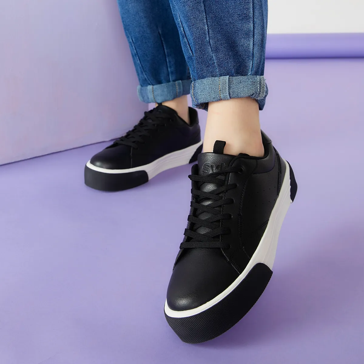 SYBILLA - Zapatilla Urbana Mujer Negro Sybilla