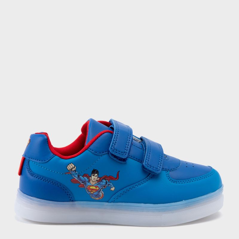 WARNER BROS - Zapatilla con Luces Niño Azul Warner Superman