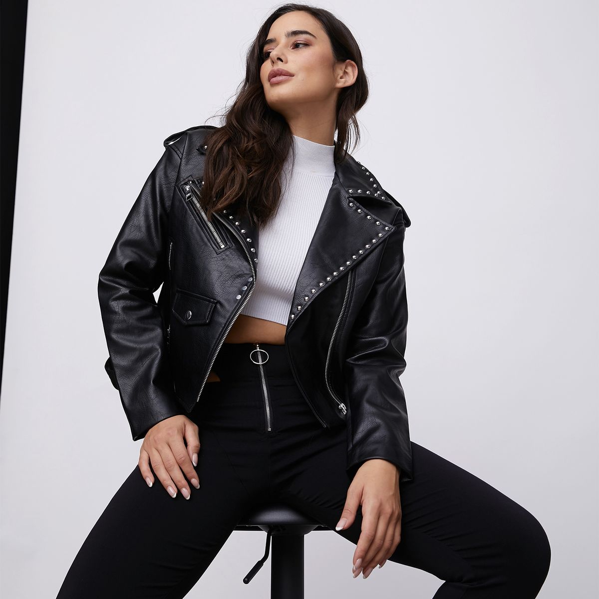 MOSSIMO - Mossimo Chaqueta Ecocuero Mujer