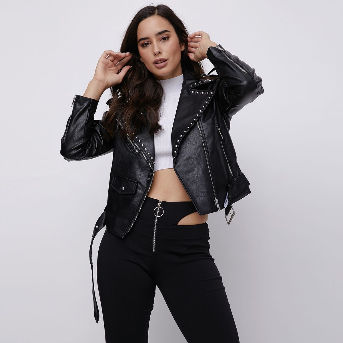 MOSSIMO - Mossimo Chaqueta Ecocuero Mujer