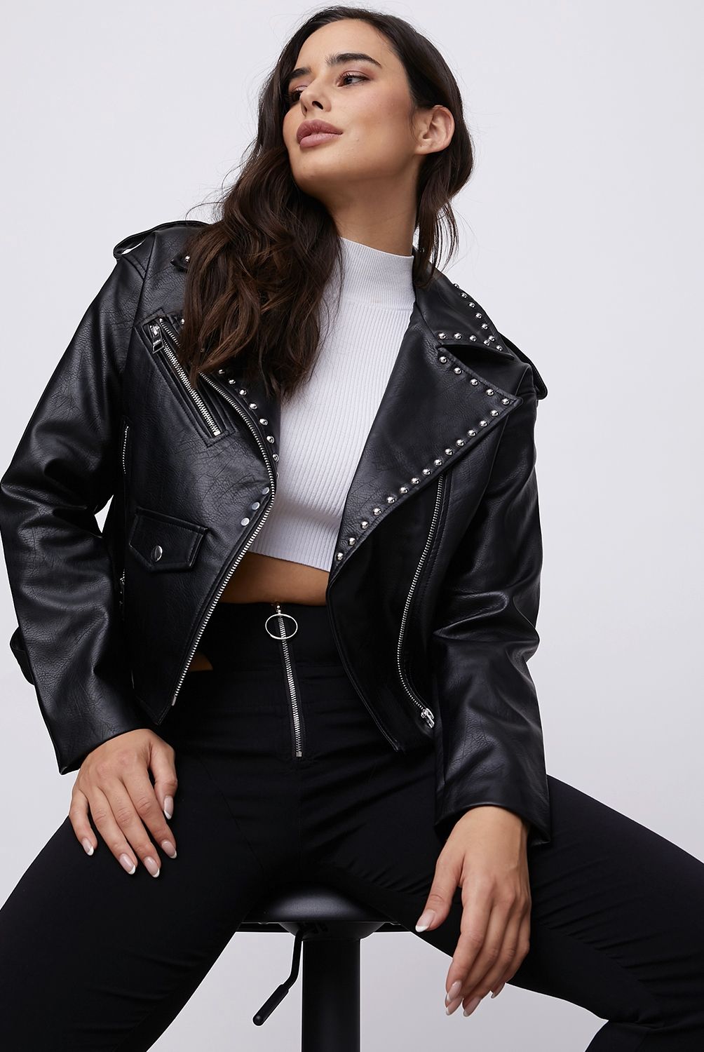 MOSSIMO - Mossimo Chaqueta Ecocuero Mujer