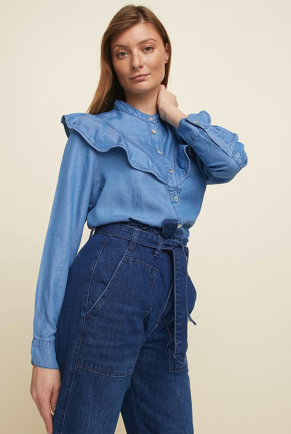 UNIVERSITY CLUB - University Club Blusa Manga Larga Lyocell Mujer