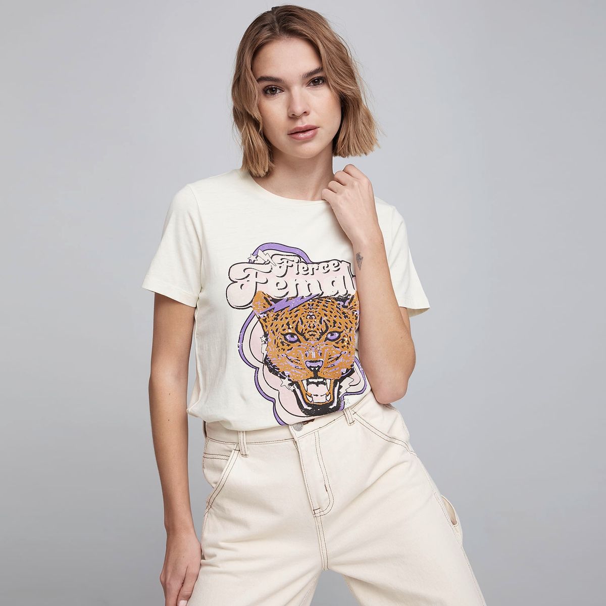 AMERICANINO - Americanino Polera Manga Corta Algodón Mujer