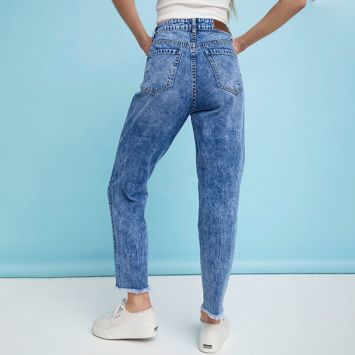 DOO AUSTRALIA - Doo Australia Jeans Mom Tiro Alto Algodón Mujer