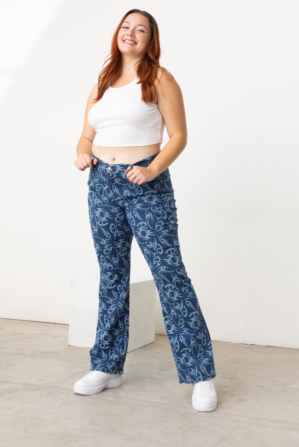 SYBILLA - Jeans Flare Tiro Medio Mujer Sybilla