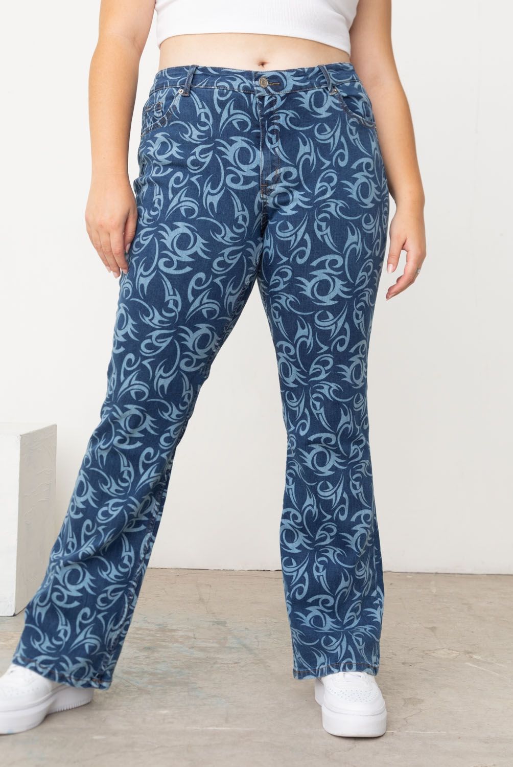 SYBILLA - Jeans Flare Tiro Medio Mujer Sybilla