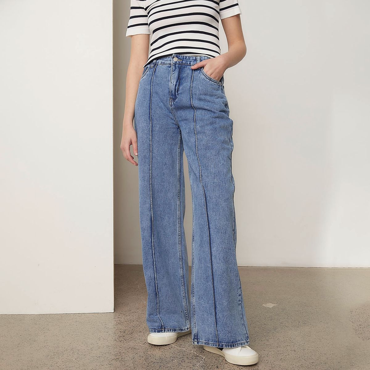 BASEMENT - Jeans Slim Tiro Medio Mujer Basement