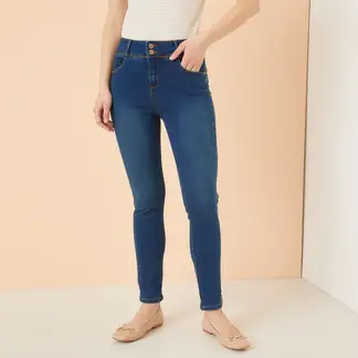 ELLE - Jeans Skinny Tiro Alto Mujer