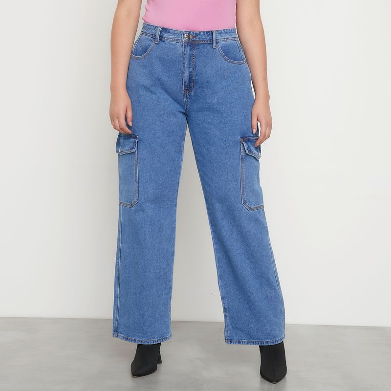 DAHLA - Dahla Jeans Wide Leg Tiro Alto Mujer
