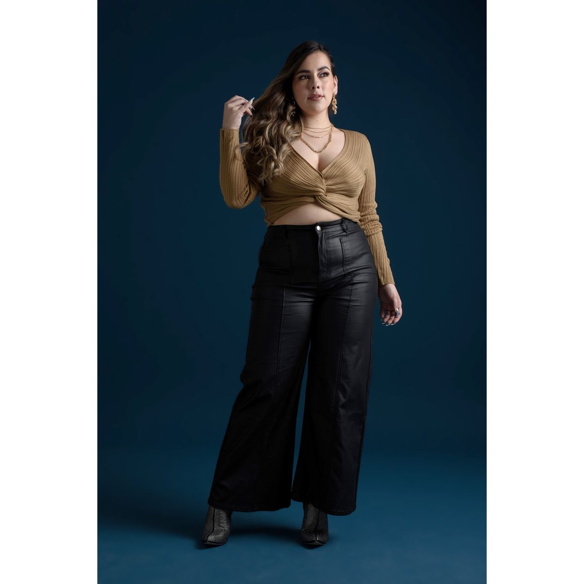 DAHLA - Dahla Jeans Wide Leg Tiro Alto Mujer