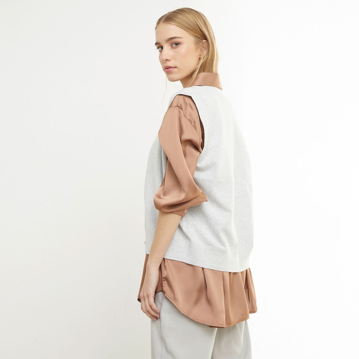 UNIVERSITY CLUB - University Club Chaleco Sin Mangas Algodón Mujer