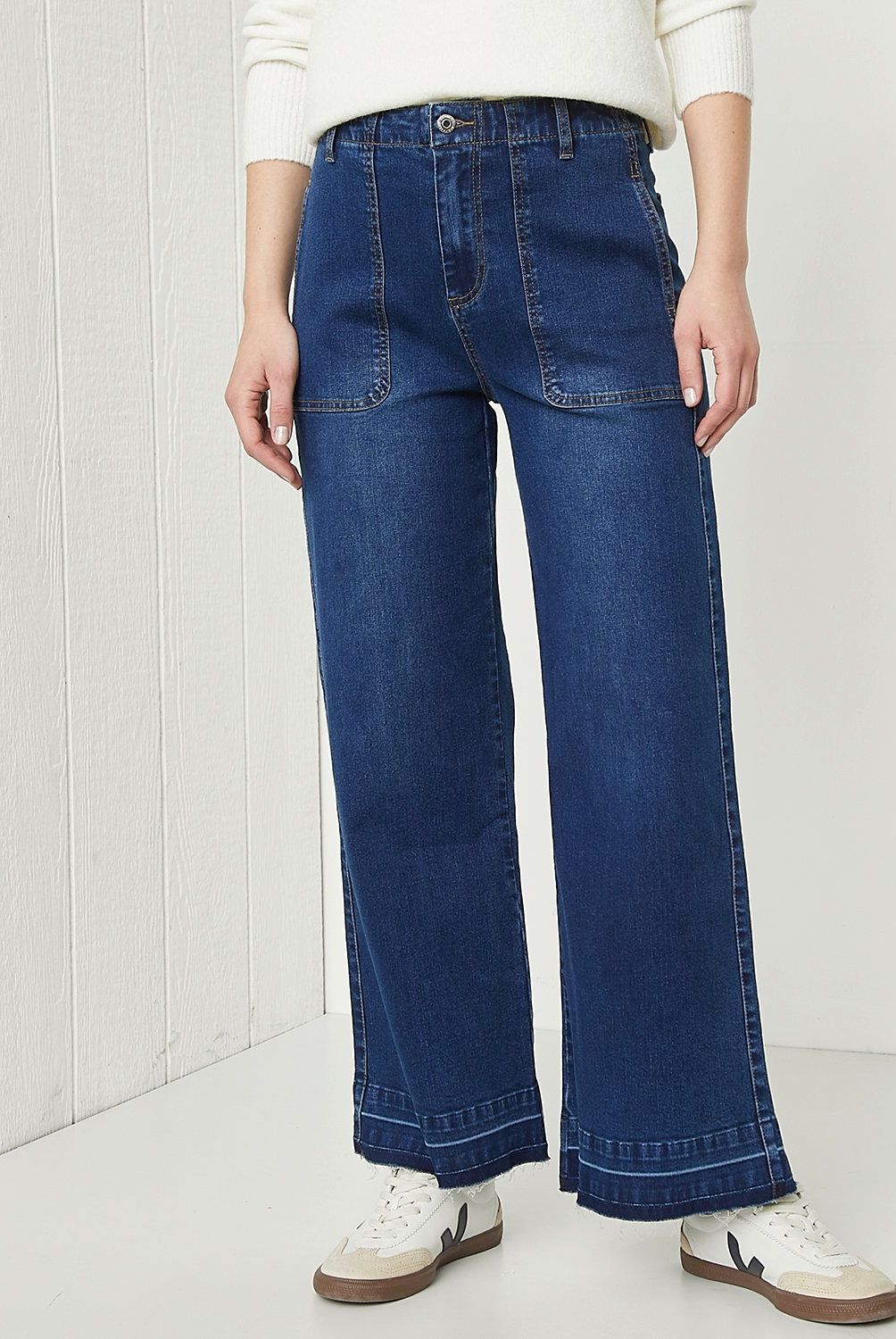 UNIVERSITY CLUB - Jeans Wide Leg Tiro Alto Mujer University Club