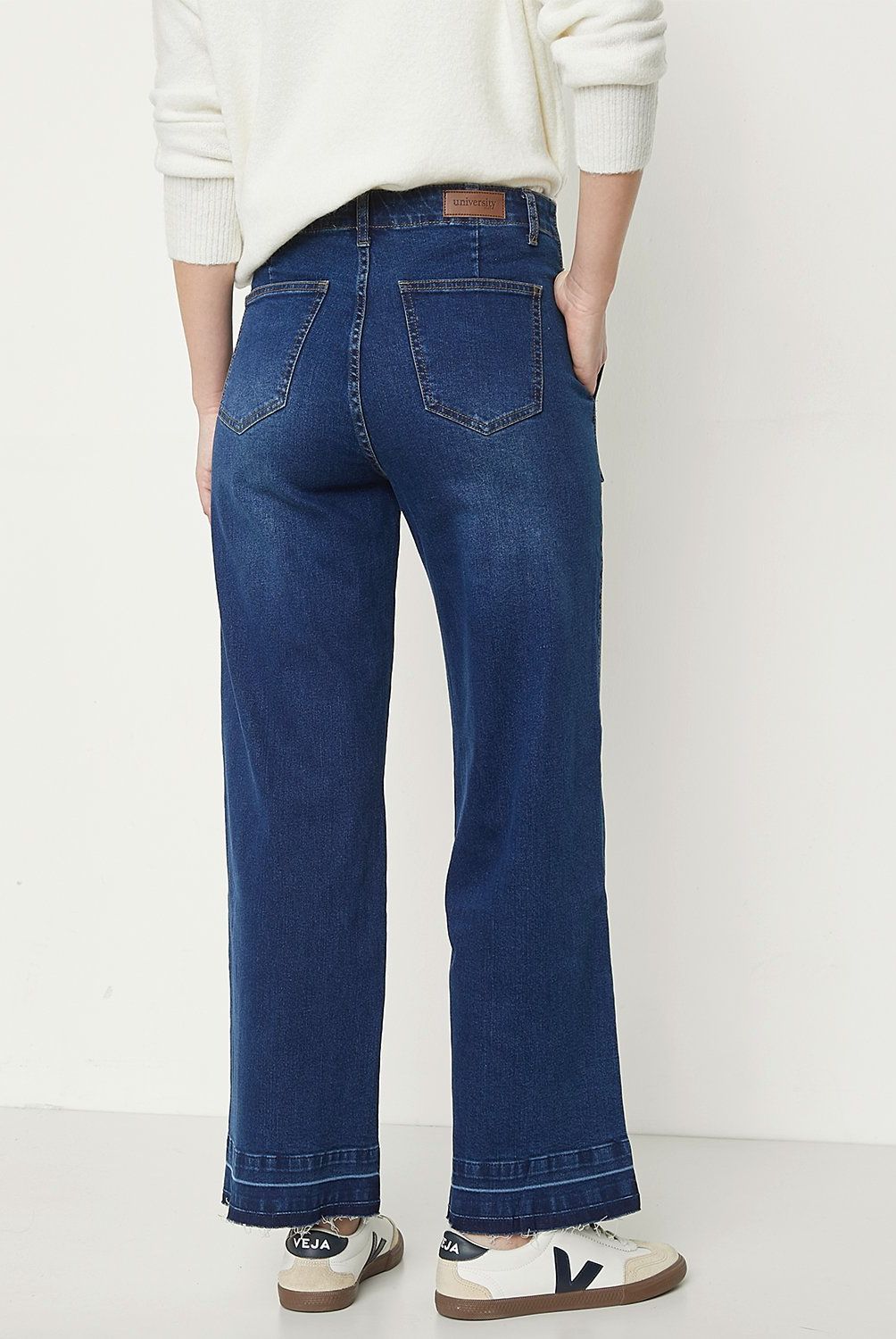 UNIVERSITY CLUB - Jeans Wide Leg Tiro Alto Mujer University Club