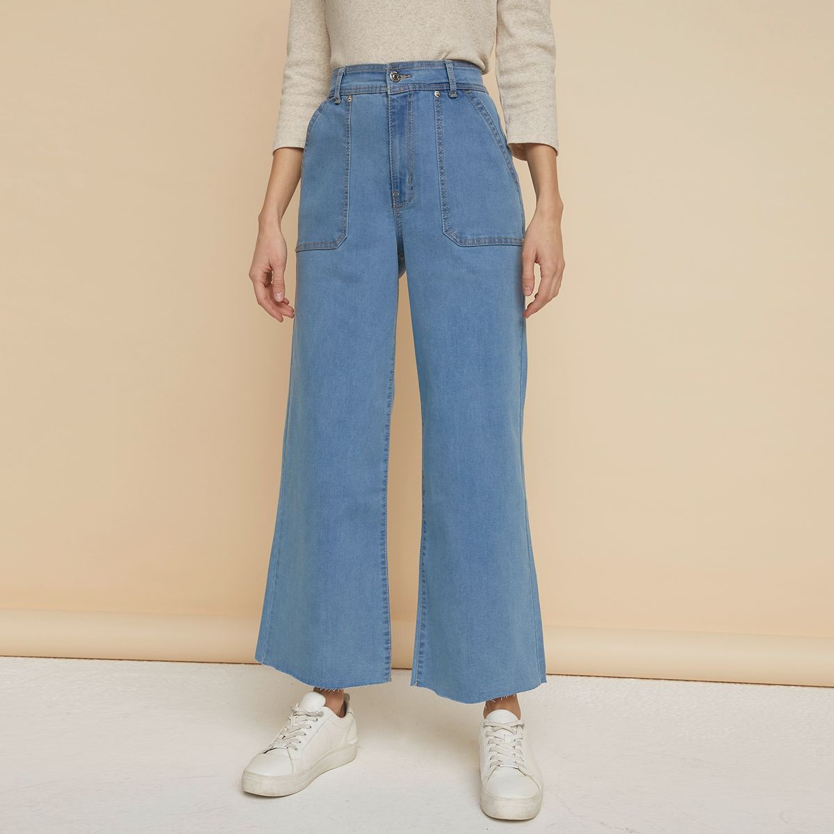 UNIVERSITY CLUB - Jeans Wide Leg Tiro Alto Mujer University Club